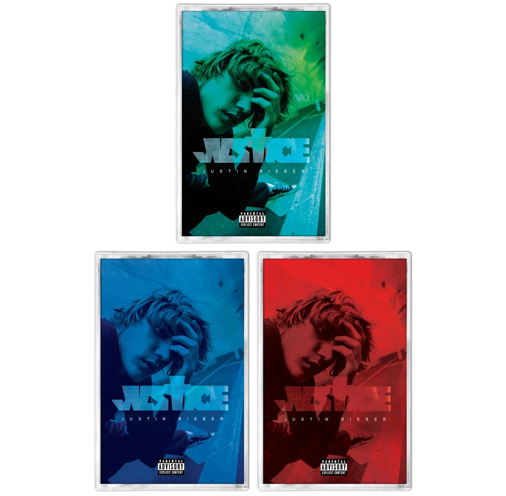 Justin Bieber Justice Exclusive Limited MC Red Blue & Green Cassette Collection