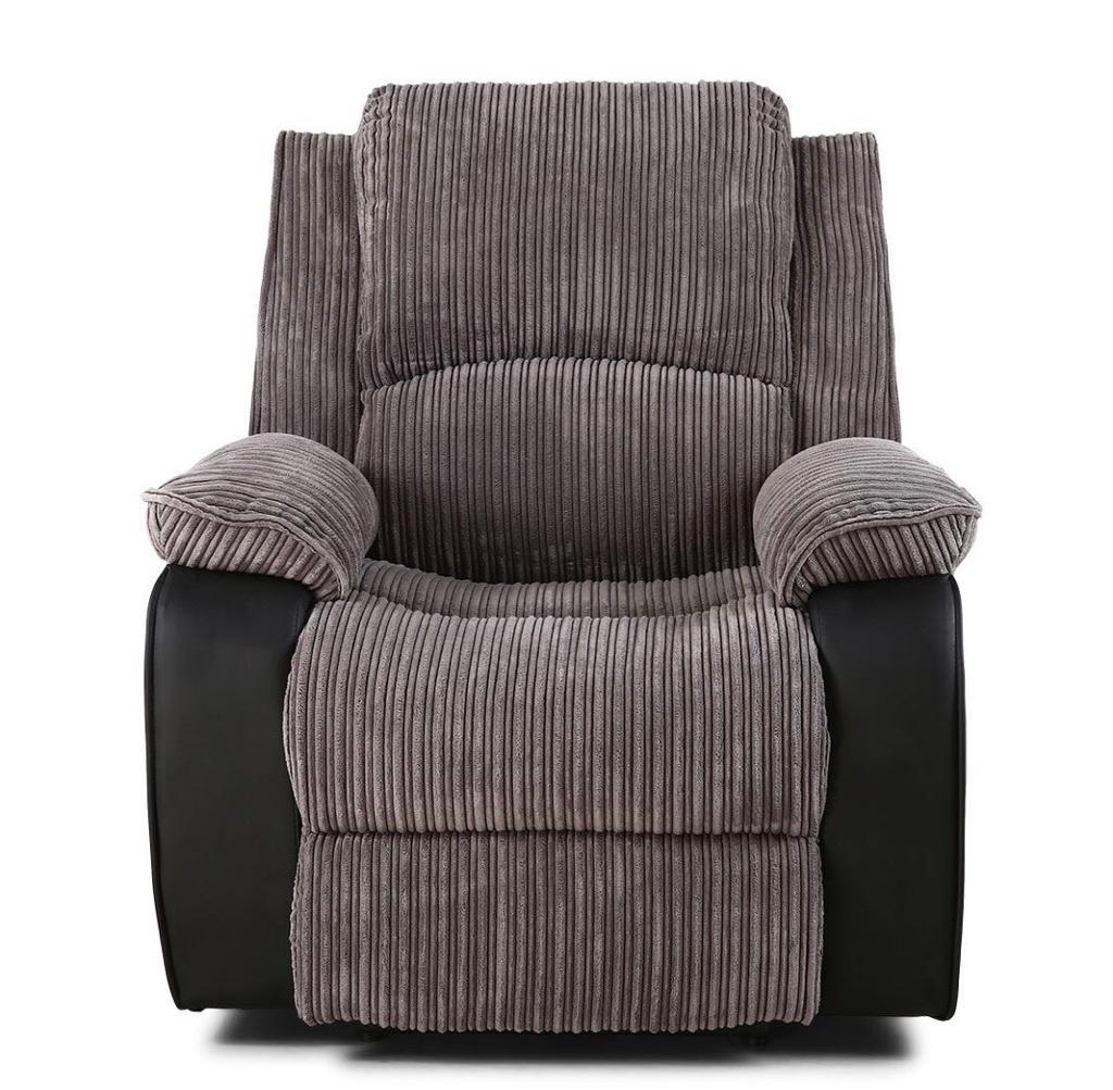 Brand new grey fabric/leather recliner chair in Bramhall, Manchester
