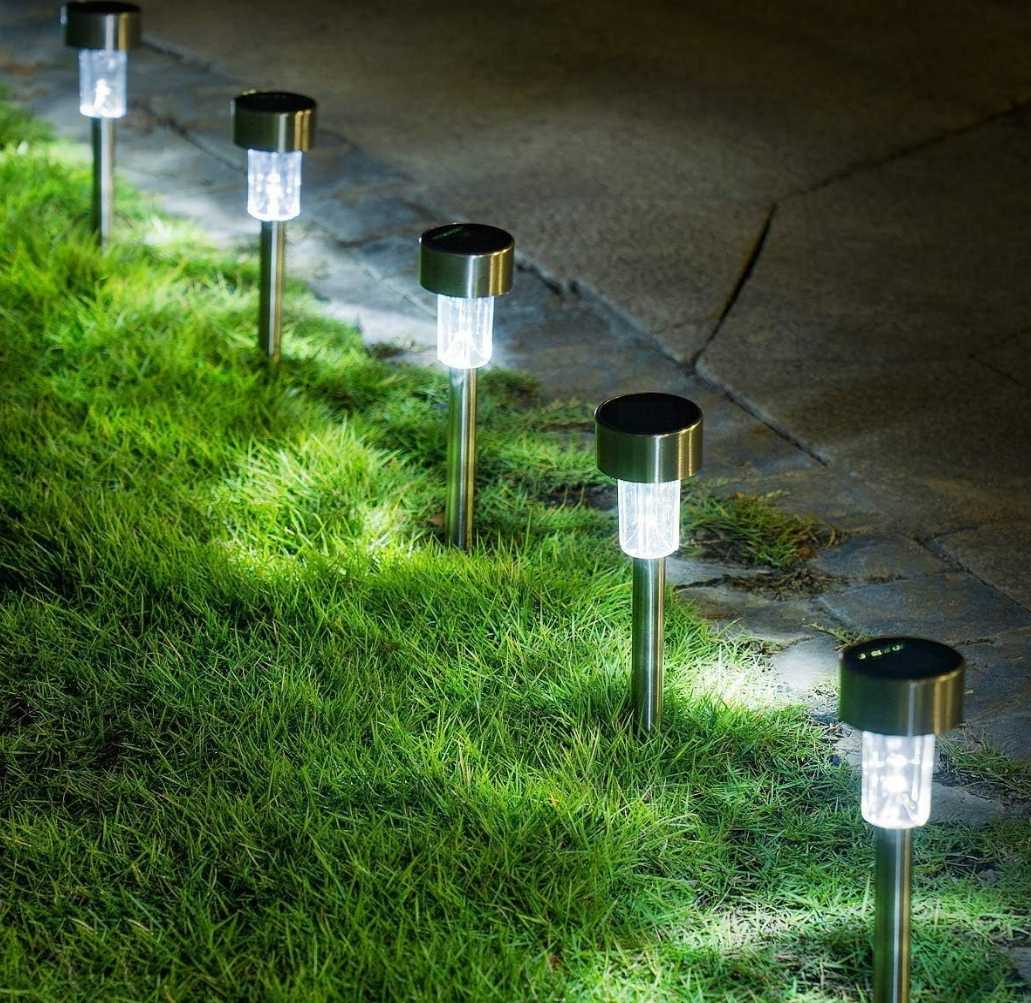 GIGALUMI 24 Pack Solar Path Lights Outdoor,Solar Lights Outdoor Waterproof,Stain