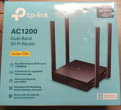 TP-Link Archer C54 | AC1200 MU-MIMO Dual-Band WiFi Router 2.4 GHz 300 Mbps Open