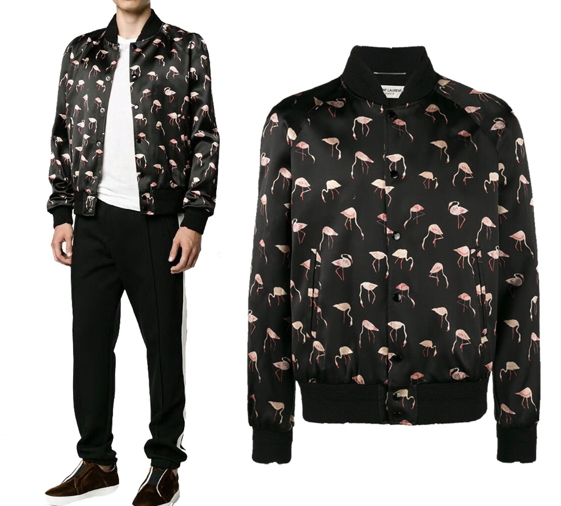 サンローラン Saint Laurent Satin Teddy Jacket Saint Laurent Teddy Jacket in Crepe Satin | Saks Fifth Avenue