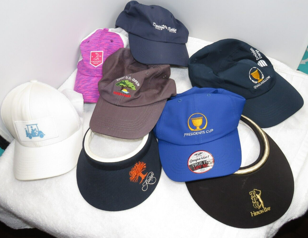 /visor Lot Of 8  Kiawah, Presidents Cup - Travis Mathew, Imperial