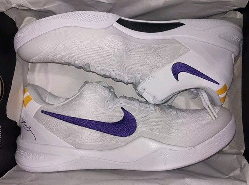 Pre-owned Kobe Viii Protro White/court Purple Hf9550-100 Men's Size 12