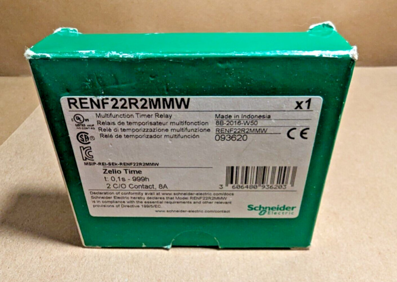 Schneider Electric RENF22R2MMW Harmony Multifunction Timer Relay, New in Box