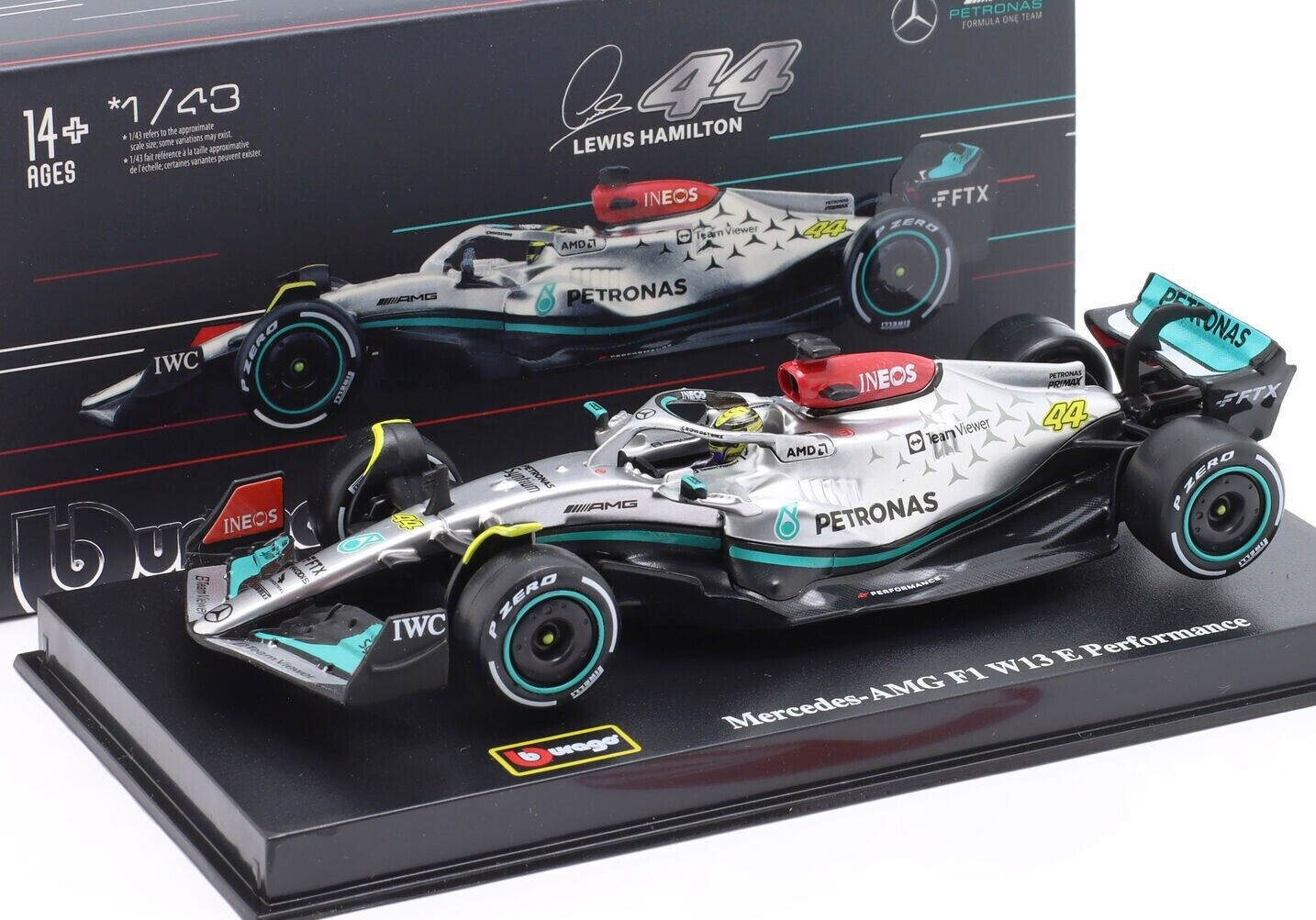 1/43 Mercedes F1 W13E AMG Petronas N.44 Season 2022 L. Hamilton