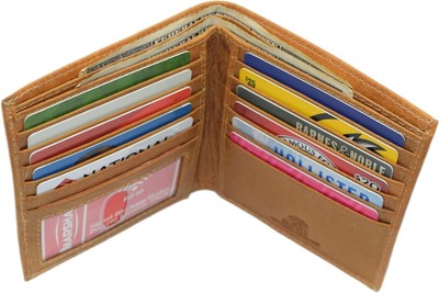 Bifold Hipster Credit Card Wallet RFID Blocking Men's Cowhide Leather Wallet