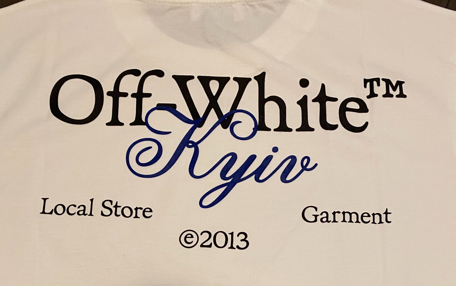 Pre-owned Off-white Off White Kyiv Local Store Garment Tee White Size [l]