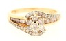 Diamond Cluster Dress Ring 9ct Yellow Gold Fine Statement Wedding Jewellery -2.JPG