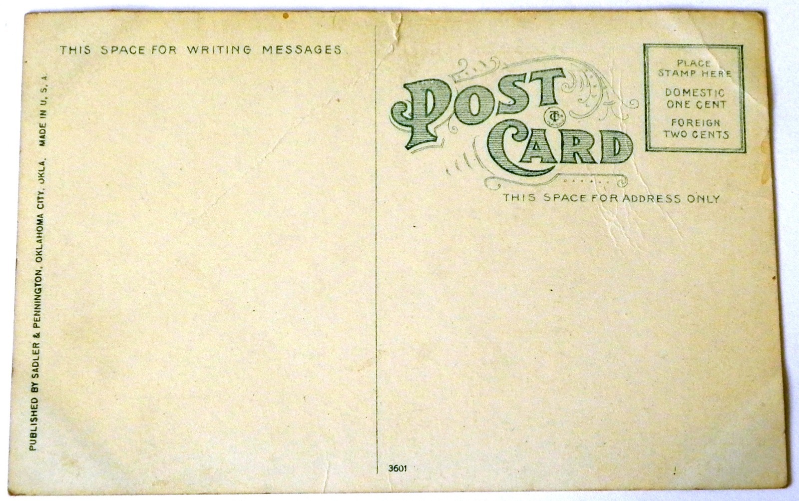 Oklahoma county court house and jail  1920's  Postcard / stamp F549
