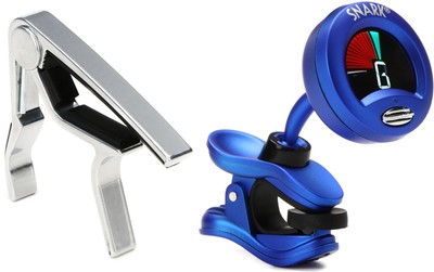 Dunlop 87N Trigger Electric Capo - Nickel + Snark SN-1X Value Bundle