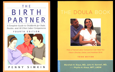 THE BIRTH PARTNERS & THE DOULA BOOK CHILDBIRTH DADS LABOR COMPANIONS