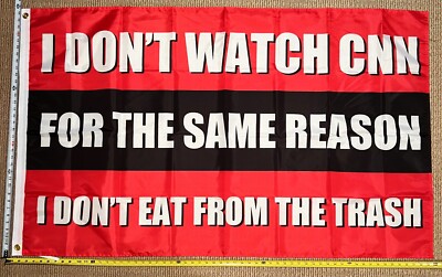 Donald Trump Flag FREE SHIPPING Watch CNN RBB America USA Desantis USA Sign 3x5'