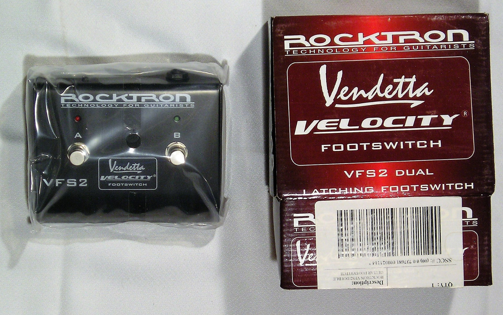 ROCKTRON VENDETTA VELOCITY VFS2 DUAL FOOTSWITCH NEW W/BOX