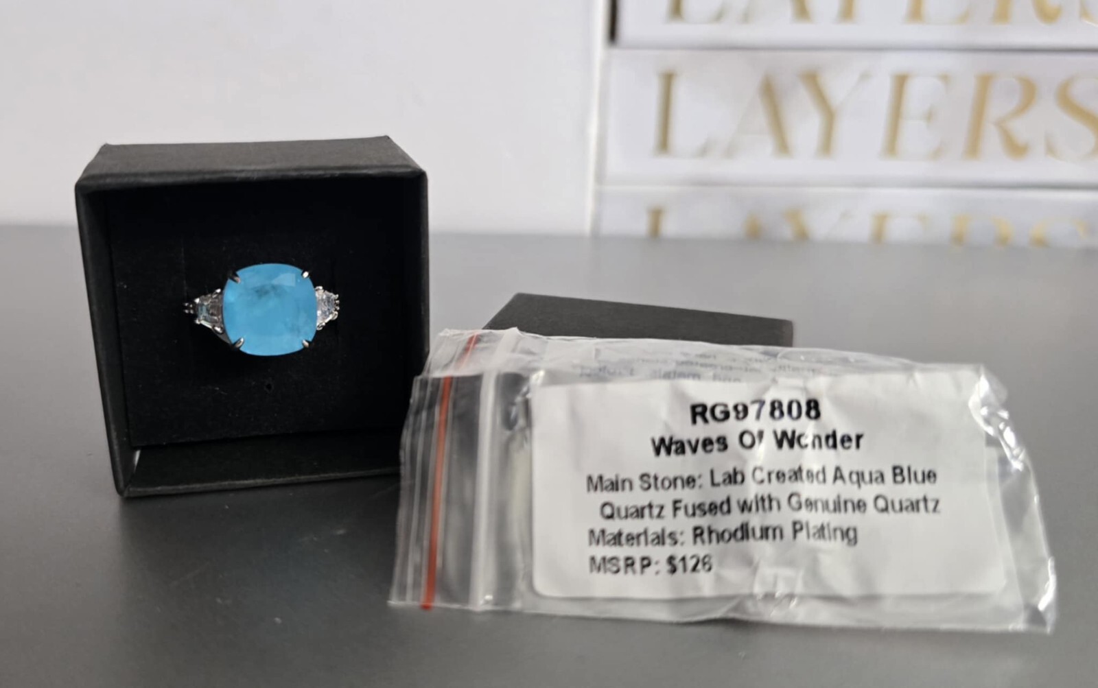 Bomb Party Original Ring RG97808, Waves of Wonder, Size 8