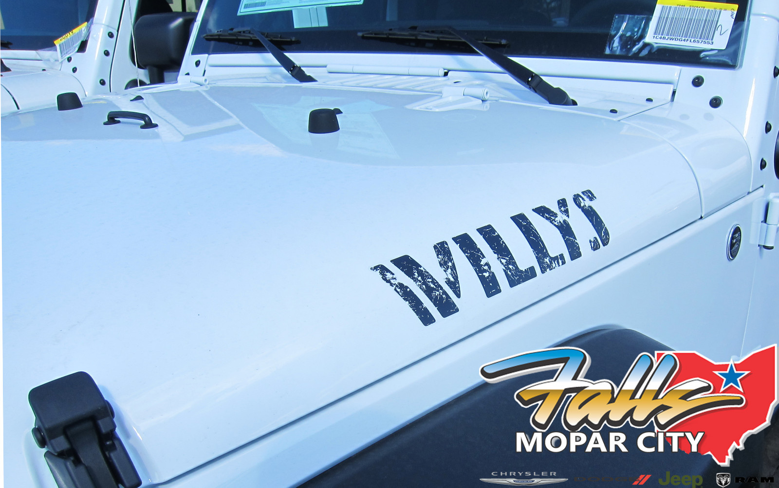 20072018 Jeep Wrangler Willys Wheeler Hood Decal Sticker Set of Two