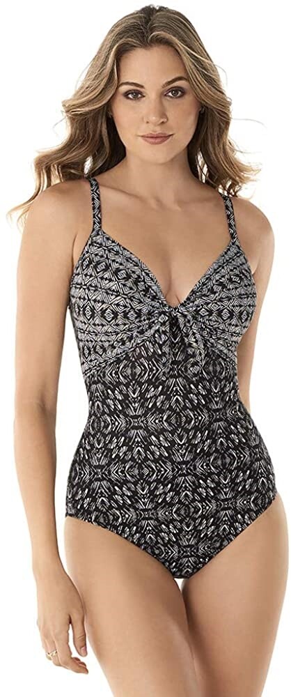 Miraclesuit Women's 183908 Incan Treasure Pin-Up One-Piece Swimsuits Size 14