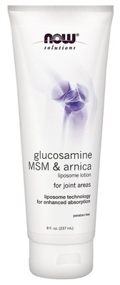 Now Foods Glucosamine MSM And Arnica Liposome Lotion 8 oz Liquid