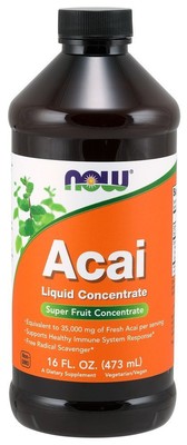 Now Foods Acai Liquid Concentrate 100% Pure 16 унций жидкости