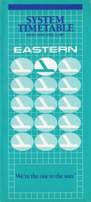 Eastern Airlines timetable 1987/04/05