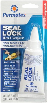 Permatex 57535 35 mL Seal and Lock Thread Compound, 1.26 fl. oz Blue 