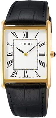 Pre-owned Seiko []  Watch Men&39;s Square Design Quartz Swr052 White Dial X Black Lea