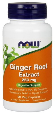 Now Foods Экстракт корня имбиря 250 мг 90 растительных капсул