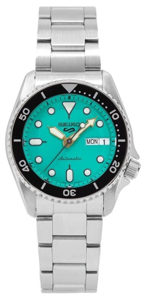 Pre-owned Seiko 5 Sports Srpk33 10 Atm 38.0mm Vibrant Green Dial Automatic Men's Watch