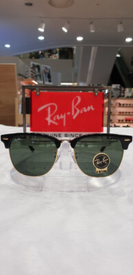 小物 RayBan Clubmaster 3016F W0365 55 Genuine Ray-Ban gold-rimmed sunglasses Clubmaster size 55