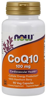 Now Foods CoQ10 100 мг с ягодами боярышника 90 в растительных капсулах