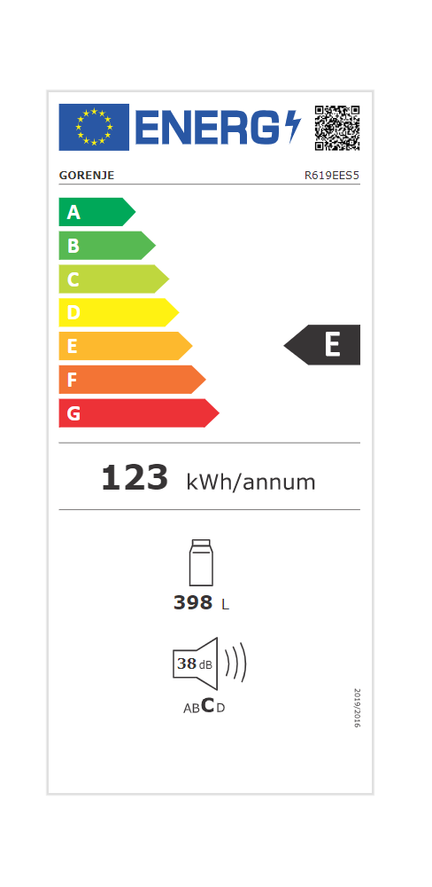 EEK:E auf einer Skala von A bis G ist das Rating E