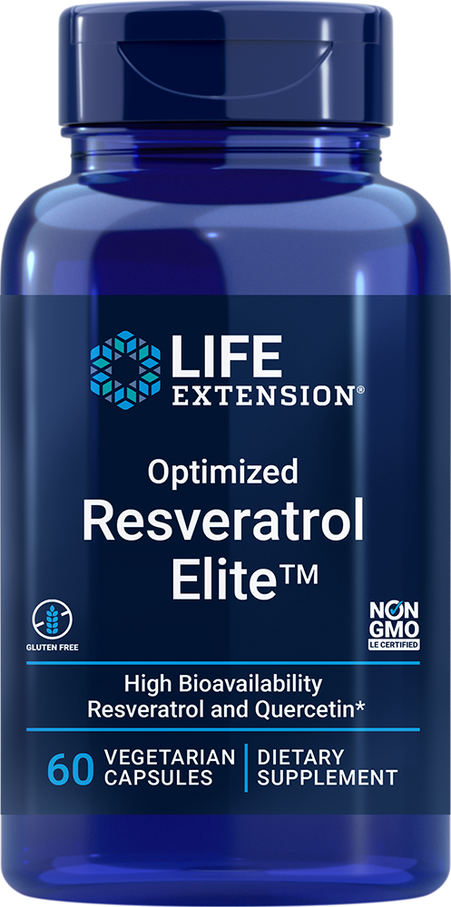 Оптимизированный ресвератрол Elite Quercetine/Fisetin/Grape 60 Caps Life Extension