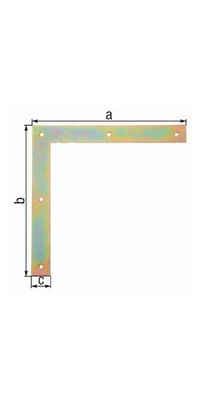 GAH Alberts Tor-Winkel Breite 40 mm Länge 300 x 300 mm Stahl galvanisch gelb ...