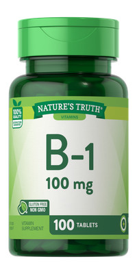 Nature's Truth Vitamin B-1 Supplement Tablets Gluten Free 100mg 100 Count 6 Pack