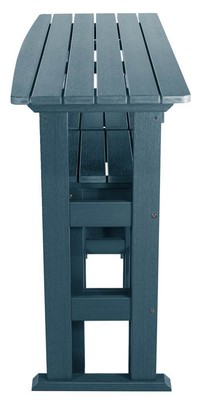 3-Pc Outdoor Bar Height Balcony Set in Nantucket Blue [ID 3786967]