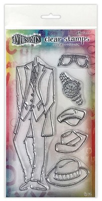 Dyan Reaveley's Dylusions Couture Stamp Set-A Day At The Races
