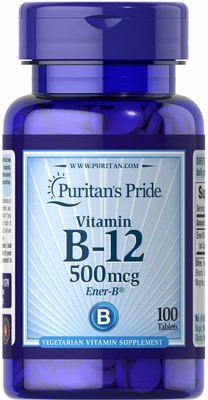 Puritan's Pride Vitamin B-12 500 mcg - 100 Tablets