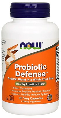 Now Foods Пробиотическая защита 90 растительных капсул