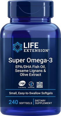 Life Extension Super Omega-3 EPA/DHA с кунжутными лигнанами и экстрактом плодов оливы