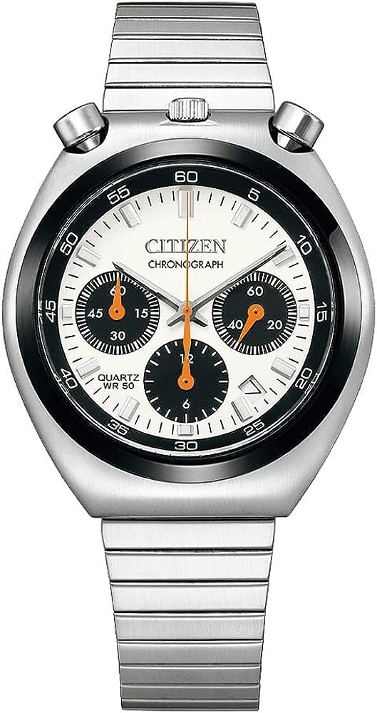 Pre-owned Citizen An3660-81a Bullhead White Dial Record Label Tsuno Chronograph Men Watch