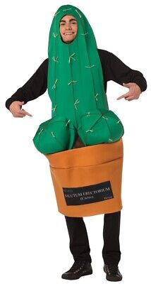 Happy Cactus Plant Adult Green Costume 