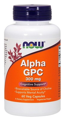 Now Foods Alpha GPC 300 мг 60 растительных капсул