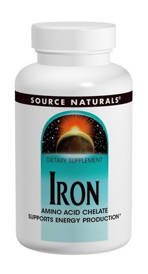 Source Naturals, Inc. Хелат железа, 25 мг, 100 таблеток