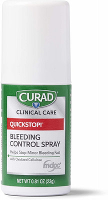 CURAD QuickStop Bleeding Control Spray, For Minor Cuts & Scrapes, .81oz (1... 