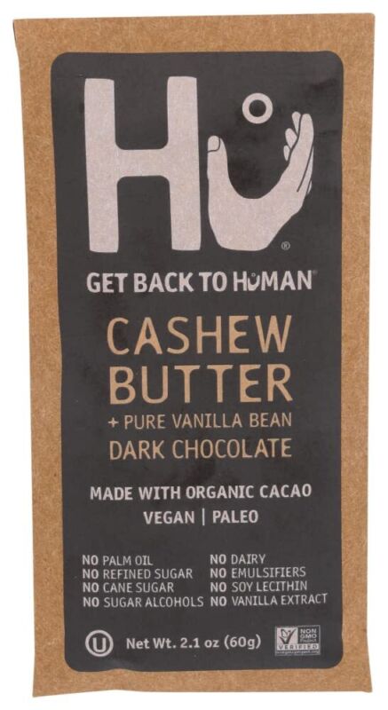 Hu Kitchen  Organic Dark Chocolate Cashew Butter Vanilla Bar   2.1 Oz