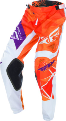 Fly Racing Kinetic Crux MX Off Road Pants Orange/Purple/White Men's 28 & 28S
