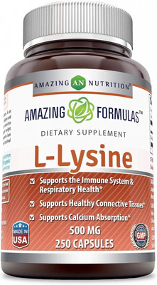 Amazing Formulas L-Lysine Amino Acid Vitamin Supplement 250 Count (Pack of 1) 