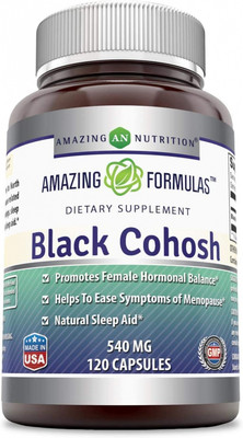Amazing Formulas Black Cohosh, 540mg 120 Capsule (Non GMO,Gluten Free)... 