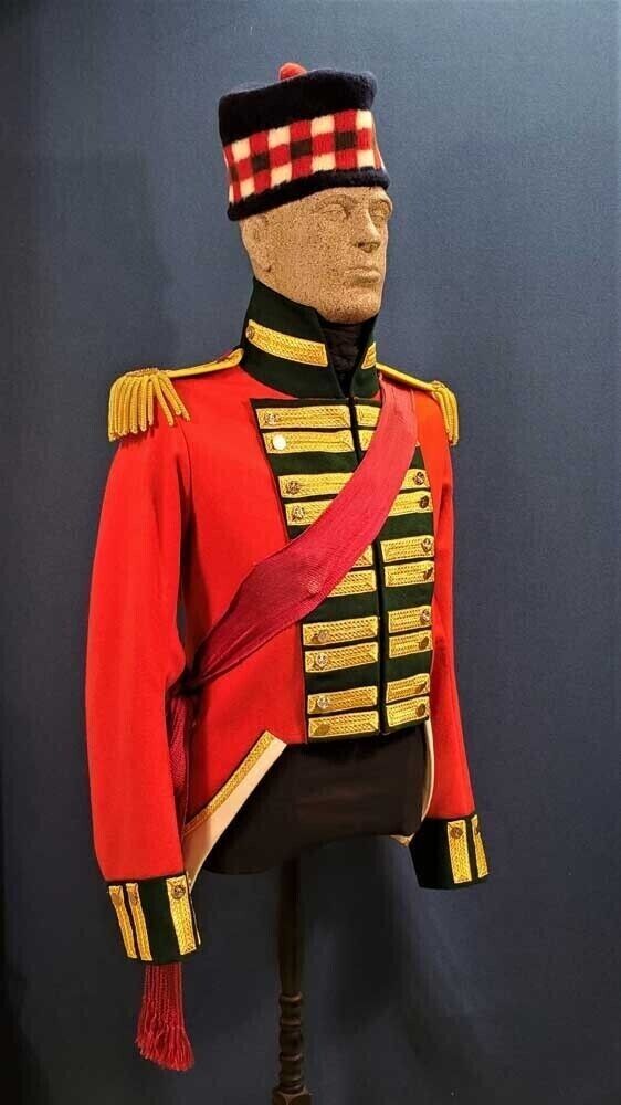 Pre-owned Handmade Men's British, 79th (cameron Highlanders) Regt Of Foot Coat In Red