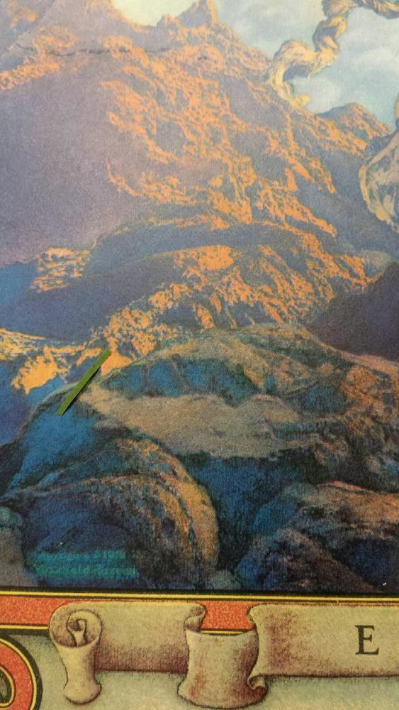 Maxfield Parrish 1930 Calendar Edison Mazda Lamp ECSTASY Santa Rosa CA.