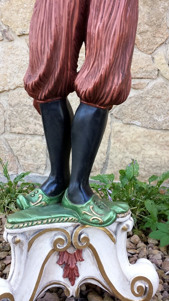 Antique style Italian Ventian Look Male Nubian Blackamoor statue figure art